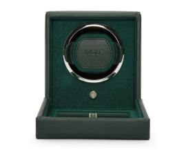 Cub single watch winder with cover in Green