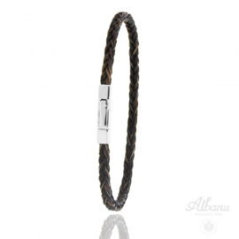 Armband Equus - paard - bruin - staal