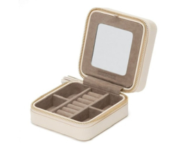Caroline - Zip travel case in Ivory
