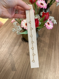 Hartjes armband 7 in geel
