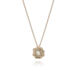 Caia collier - in wit goud