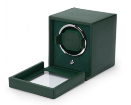 Cub single watch winder with cover in Green