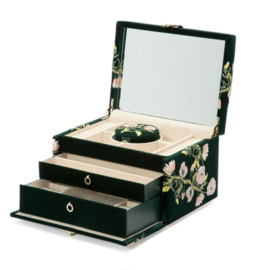 Zoe - Medium jewellery box in Forest Green