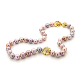 Edison pearl necklace & diamonds