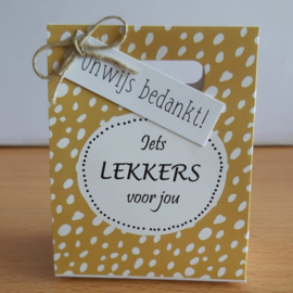 Mini kadotasjes - Iets lekkers voor jou - onwijs bedankt!