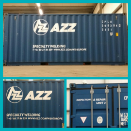 Container bestickerd voor AZZ