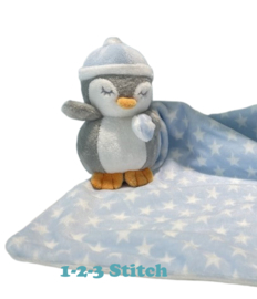 Knuffeldoekje Pinguïn blauw