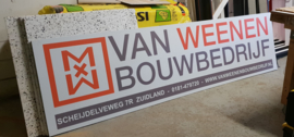 Reclamebord Van Weenen Bouwbedrijf