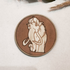 Set van 6 Ice Age houten onderzetters