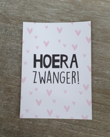 Kaart - Hoera zwanger!