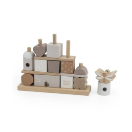 Label Label Stacking Blocks House - Nougat