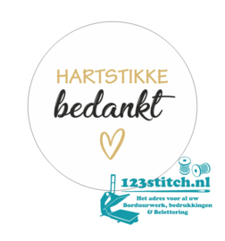 Sticker Hartstikke bedankt