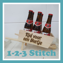 Bier kruiwagen met naam-/ of tekst