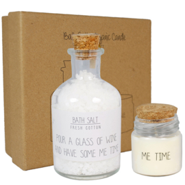 SPA GIFTBOX - POUR A GLASS OF WINE AND HAVE SOME ME TIME - FRESH COTTON