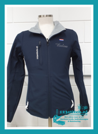 Softshell jas met glitterbedrukking