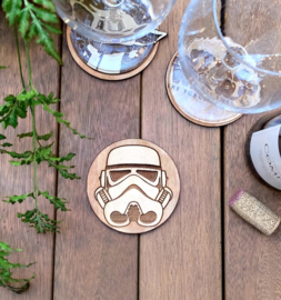 Set van 6 Star Wars - Baby Yoda - The Madalorian houten onderzetters