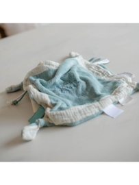 Label Label Paardenbloem Blauw Knuffeldoekje