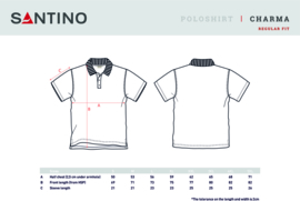 Santino Poloshirt Charma bedrukt met borstlogo