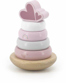 Label Label houten stapelringen - Pink