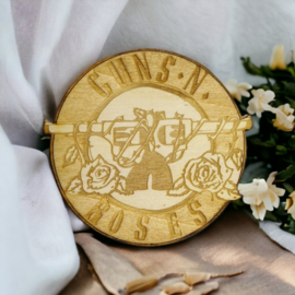 Onderzetters Guns and Roses houten onderzetters