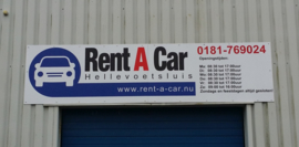 Reclamebord voor Rent a Car Hellevoetsluis