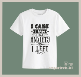 I came, I saw, I had anxiety, so I left