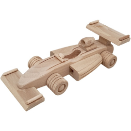 Houten Formule 1 auto met naam