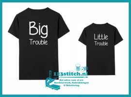 Twinning set T-Shirt vader en zoon Trouble