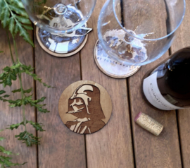 Set van 6 Star Wars - Baby Yoda - The Madalorian houten onderzetters