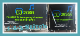 Aanhangwagen bestickerd voor DJ Jesse