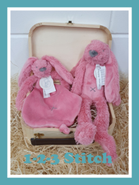 Houten koffertje Rabbit Richie Deep Pink pakket