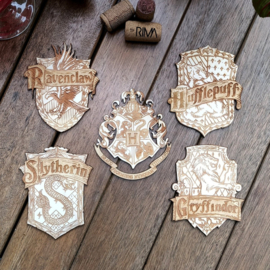 Set van 5 Harry Potter houten onderzetters