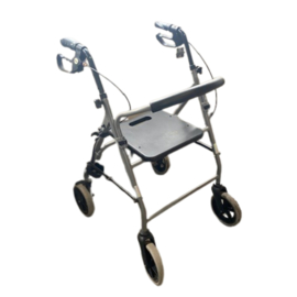 Rollator zwart met rugleuning