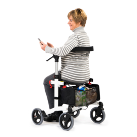 Rollator MultiMotion Trollimaster RA66 Wit laag model tot 165cm