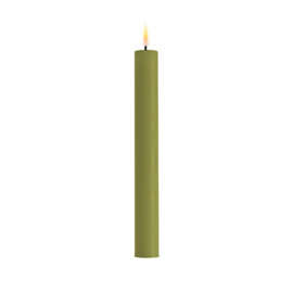 Led dinerkaars Olijf groen 24 cm