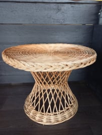 Rotan ronde bijzettafel