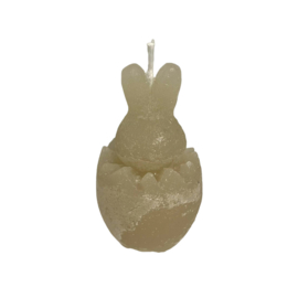 Deco kaars bunny Greige