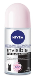 Nivea Invisible for Black & White Clear Anti-Transpirant Roller 50 ml