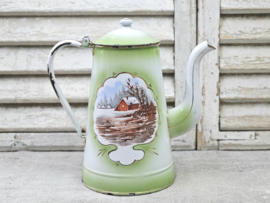 Koffiepot met landschap VERKOCHT