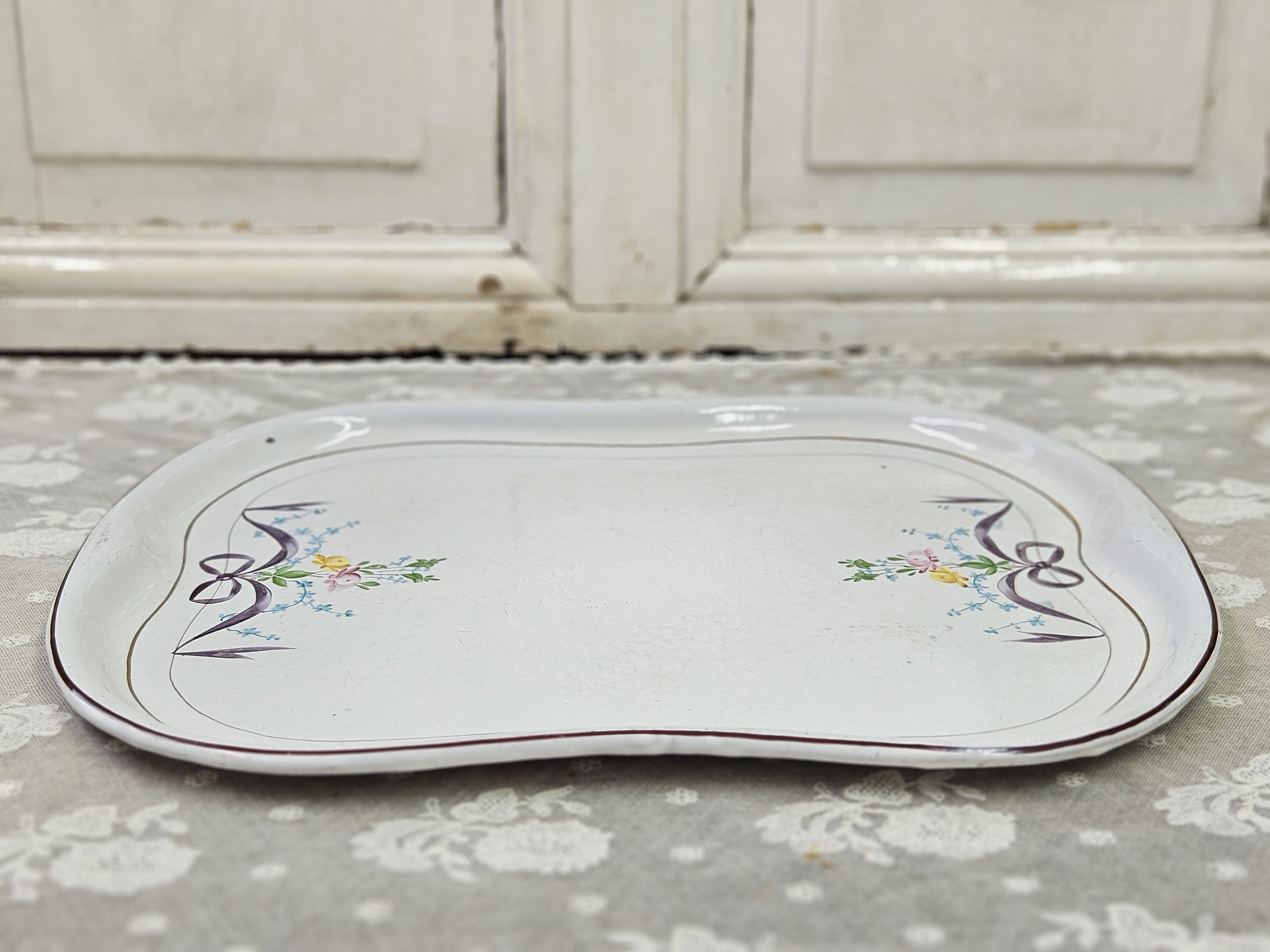 Dienblad met bloemen & strikjes