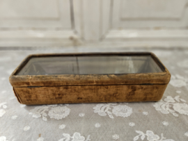 Velours sieradenkistje met glas VERKOCHT