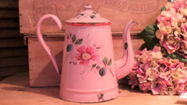 Roze emaille koffiepot VERKOCHT