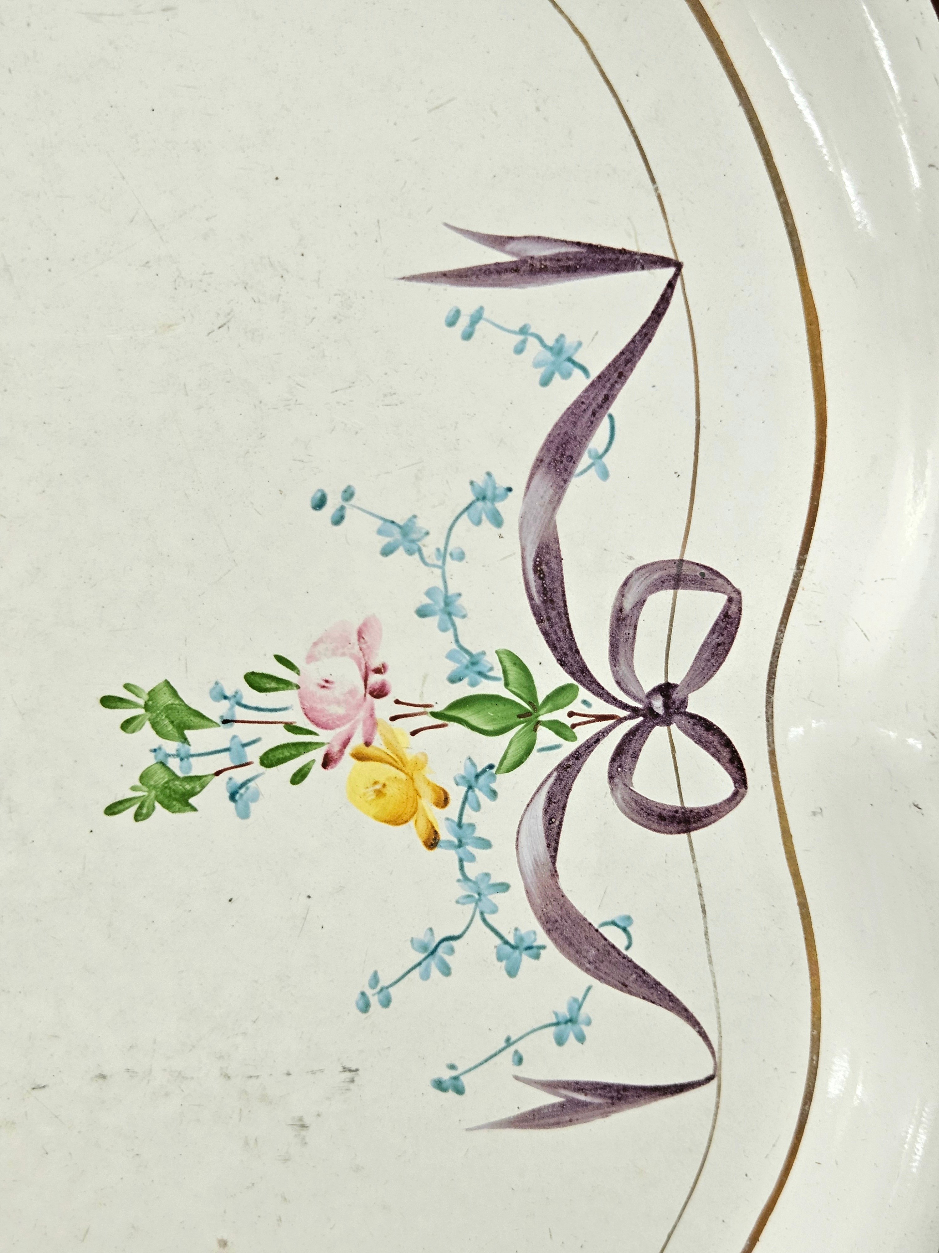 Dienblad met bloemen & strikjes