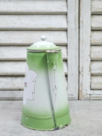 Grote groene koffiepot