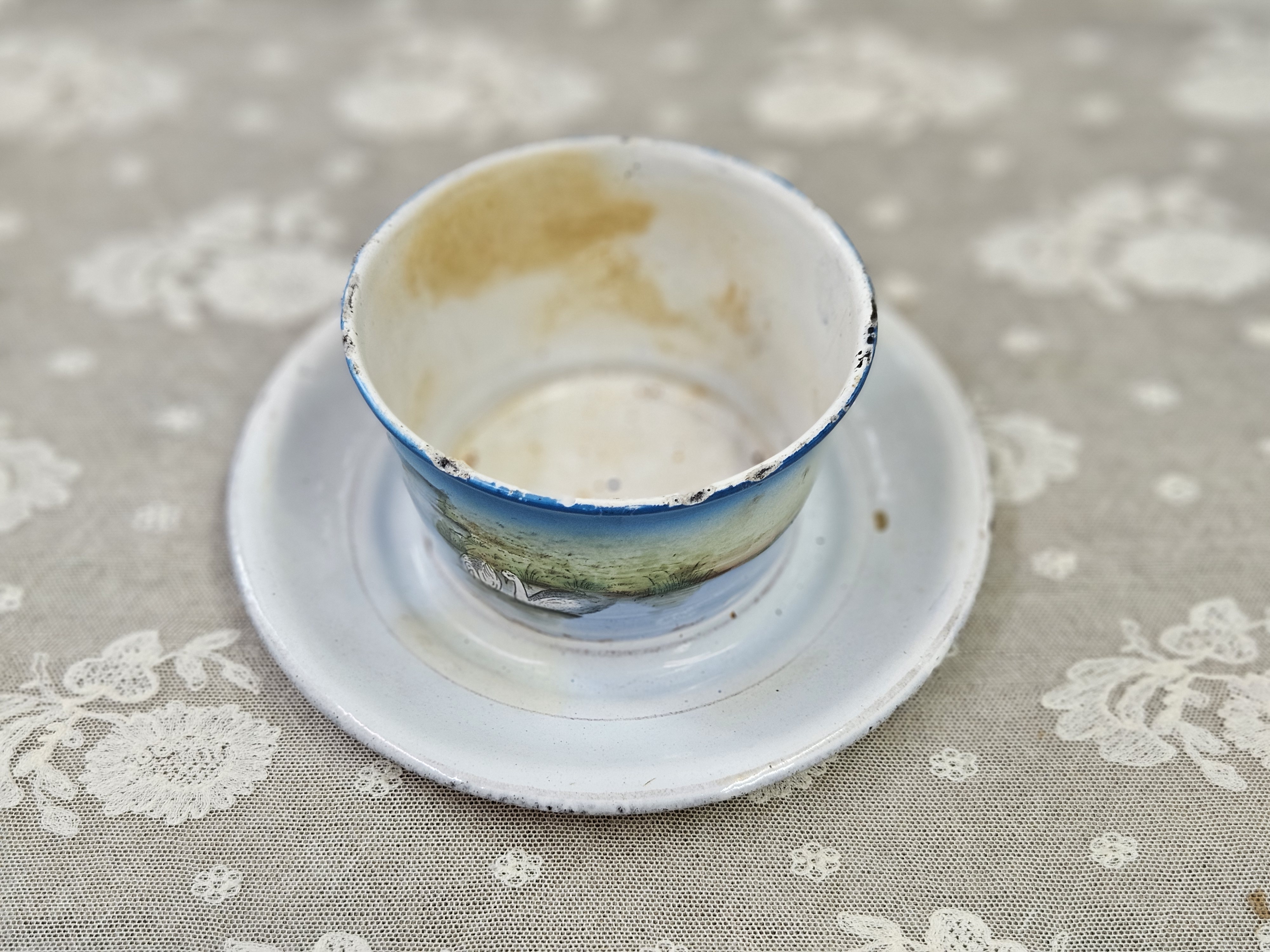 Botervloot met zwanen VERKOCHT