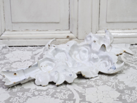Witte gietijzeren bloemtoef VERKOCHT