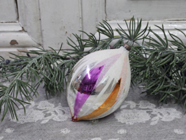 Grote kerstbal paars / oranjei
