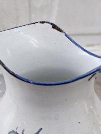 Bol kannetje met blauwe bloemen VERKOCHT