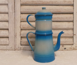 Emaille koffiepot met filter