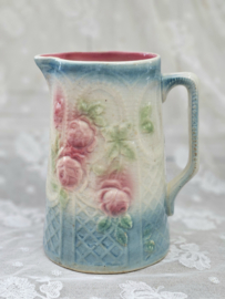 Barbotine kan met roosjes VERKOCHT